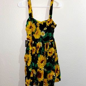 Sunflower mini flowy dress